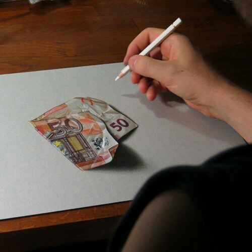 3D超真实的彩铅绘画.