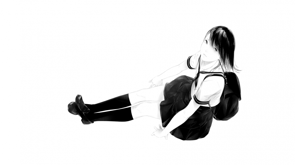 黑白交织下的唯美：插画师爽々唯美意境壁纸合集