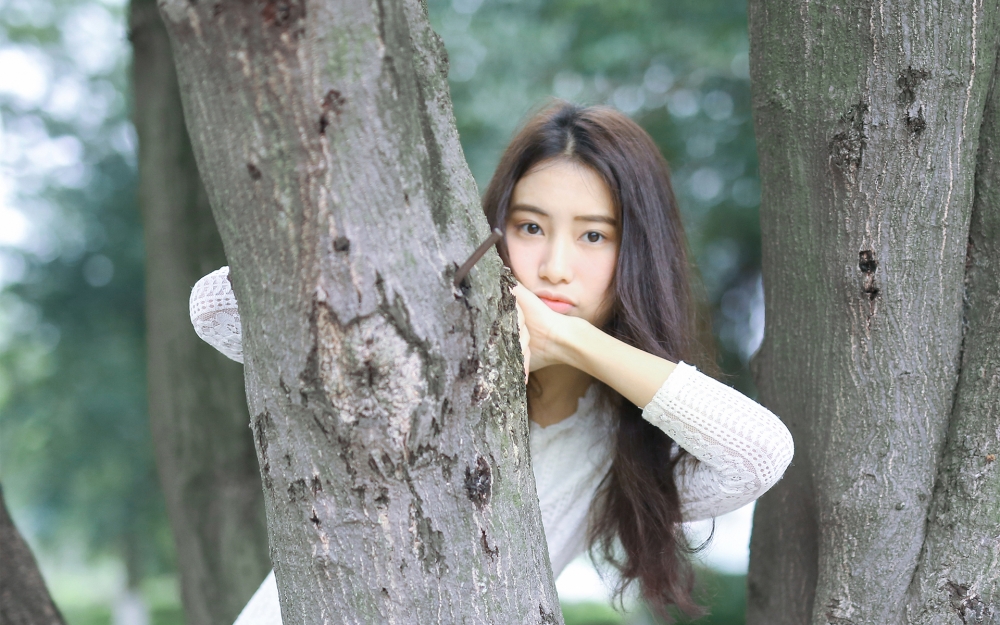 小清新少女日系风格写真电脑桌面壁纸