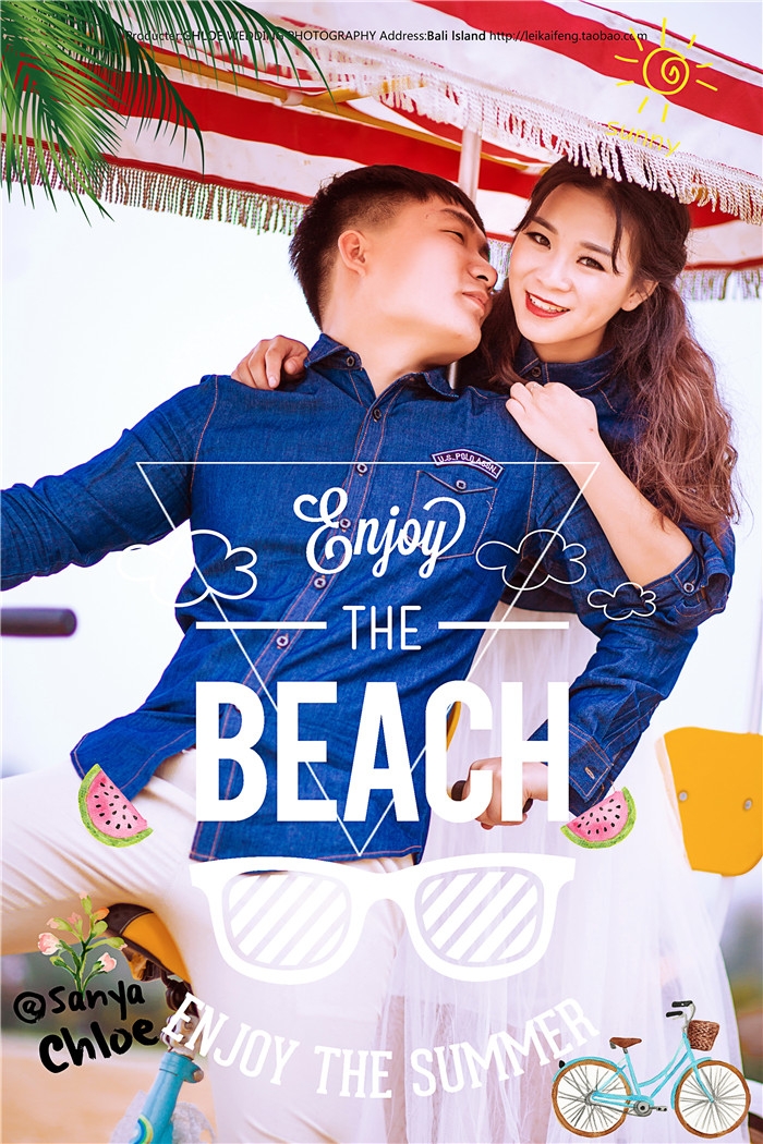 海边浪漫婚纱照 海边的浪漫婚纱照