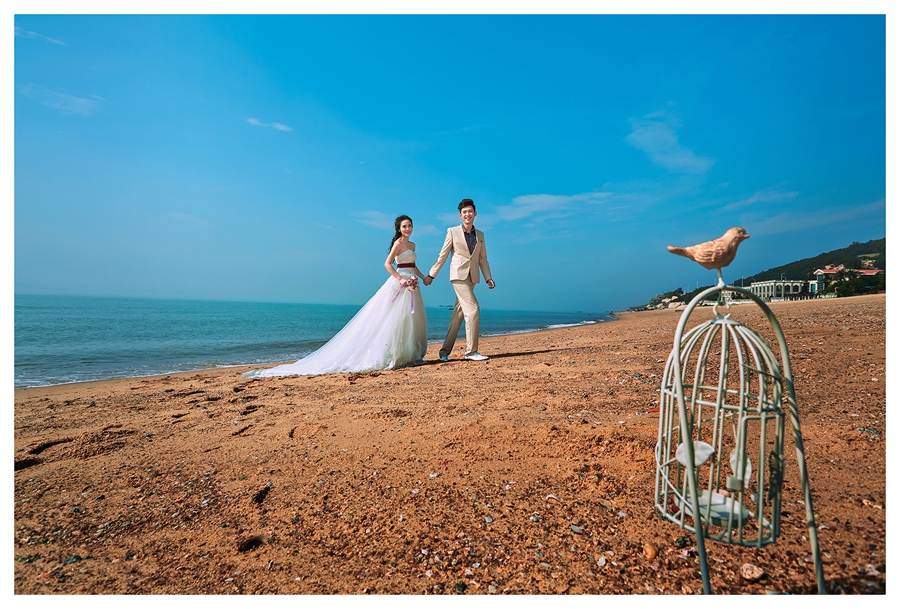 夏日海岸 婚纱照