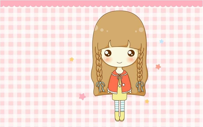 可爱卡通小女孩鬼小妞圣诞主题桌面壁纸