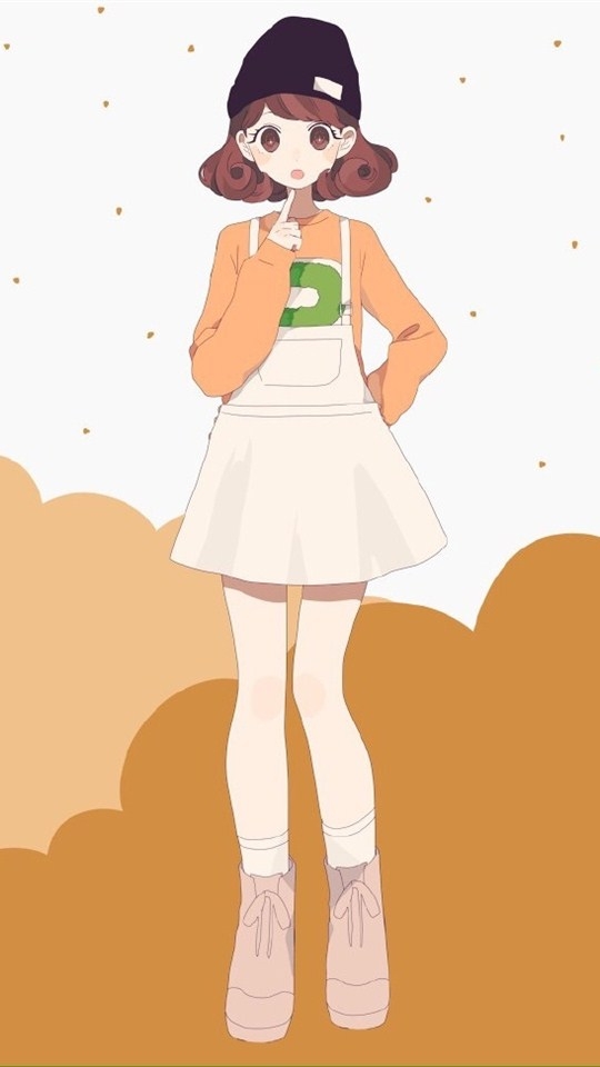 可爱日系漫画少女手绘安卓壁纸