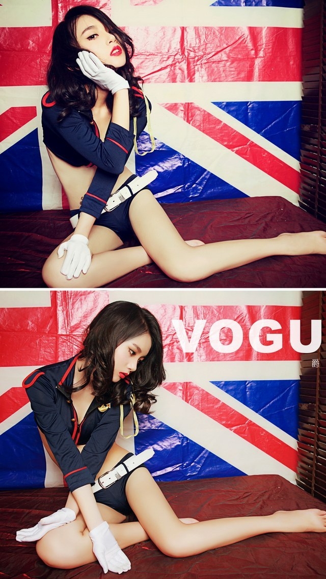 性感美女写真制服诱惑iPhone 5手机壁纸
