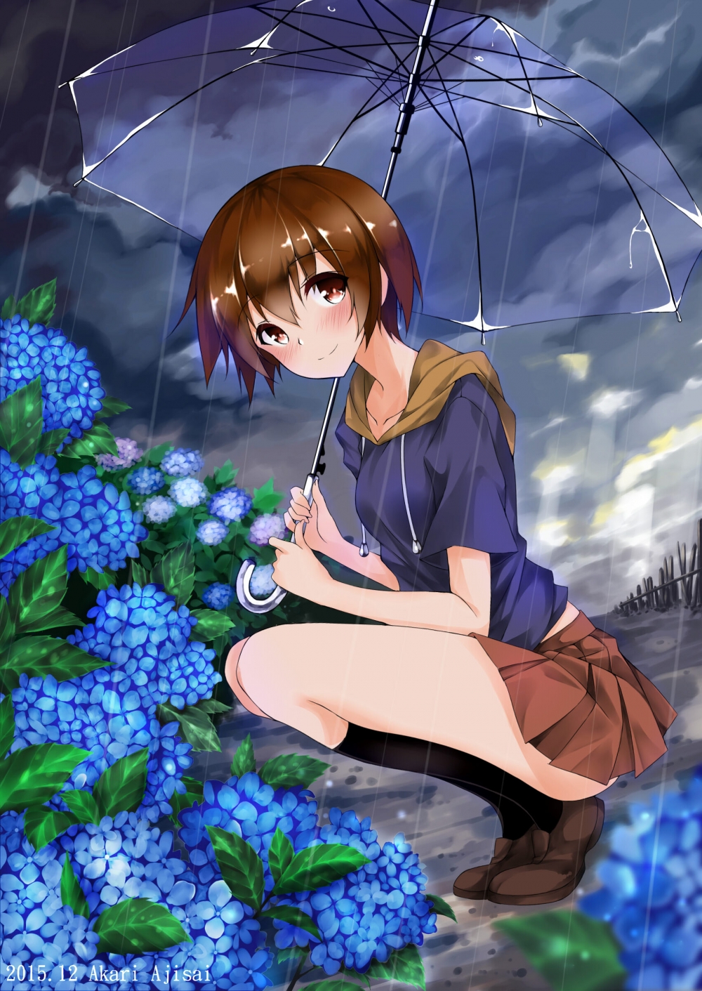 下雨天1700x2400高清动漫图片壁纸1.6MB