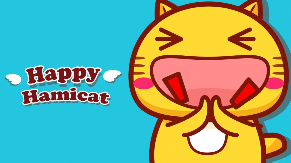 绚丽多彩高清卡通图片Hamicat哈咪猫电脑桌面壁纸下载
