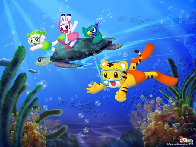 萌萌的小动物海底世界卡通图片
