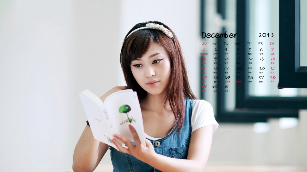 2013年12月日历图片之性感美女高清壁纸