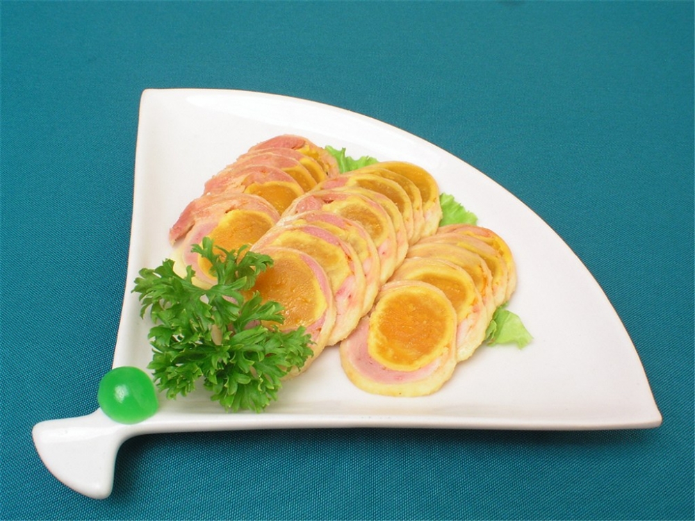 金蛋鸭卷凉菜系列美食素材图片