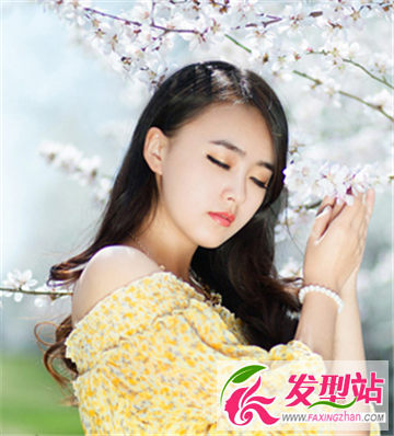 无刘海女生中长发发型 可爱吸睛易打理