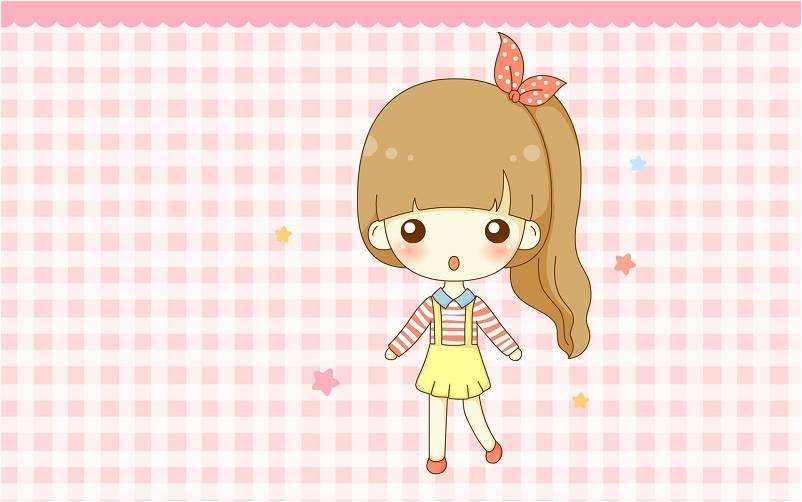 可爱卡通小女孩鬼小妞圣诞主题桌面壁纸
