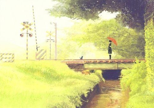 听时间煮雨，扎心。温暖的插画系