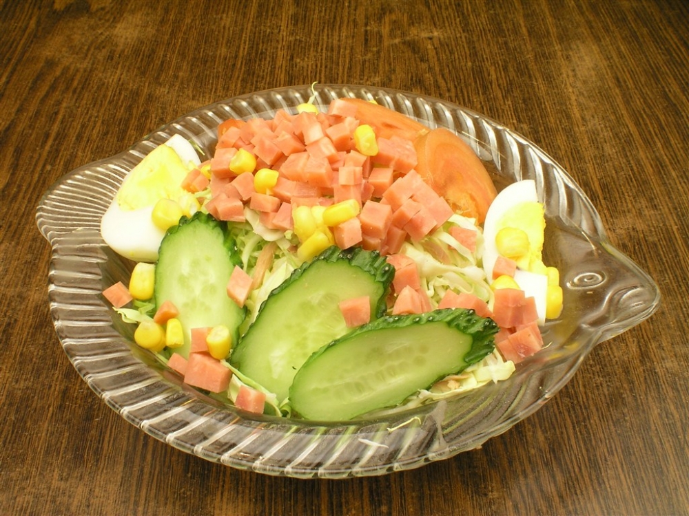 火腿沙拉凉菜系列美食素材图片