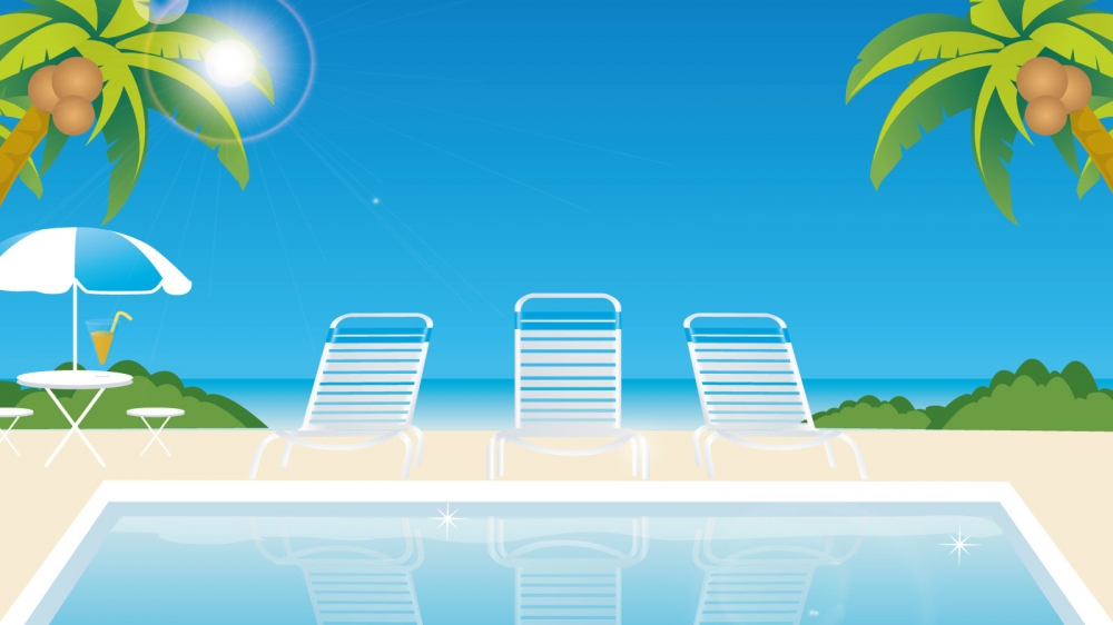 清新夏日插画美图电脑桌面壁纸