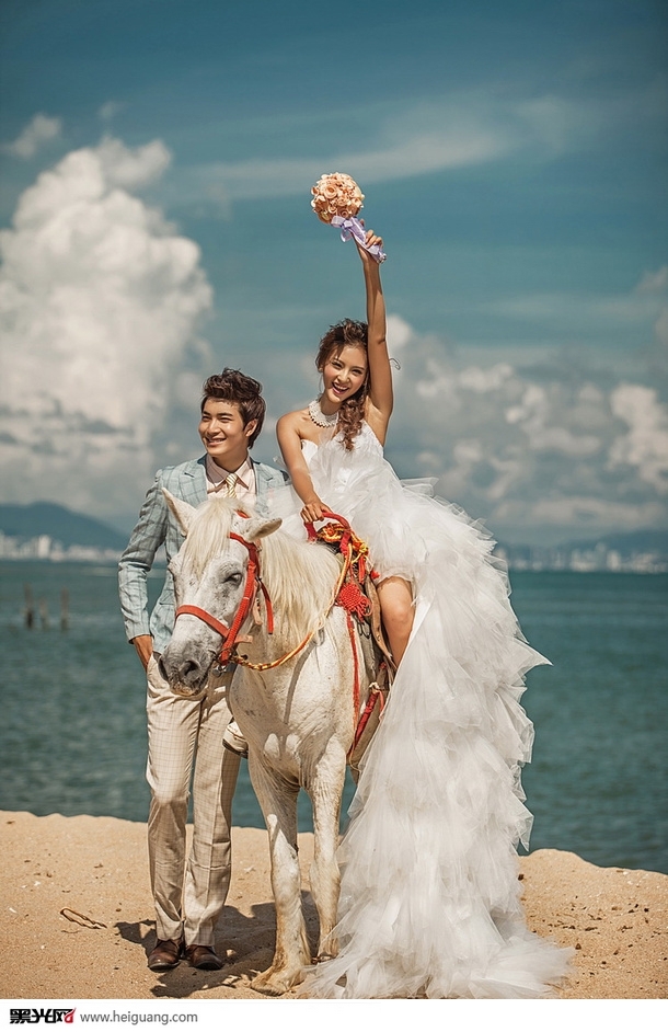 骑马情缘 婚纱照