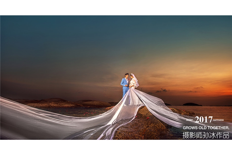 夕阳之恋 婚纱照