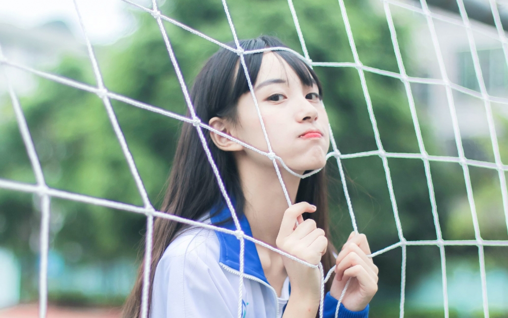 清纯阳光校园美女唯美小清新高清桌面壁纸