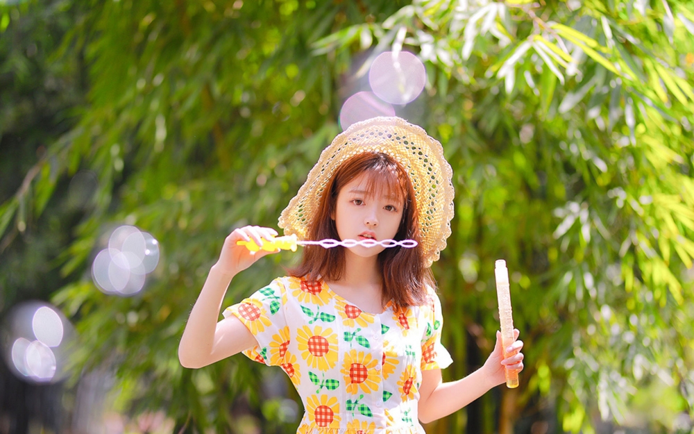 治愈系美少女清新写真高清壁纸