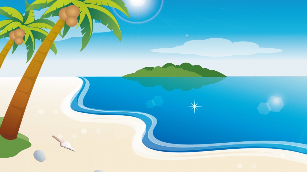 清新夏日插画美图电脑桌面壁纸