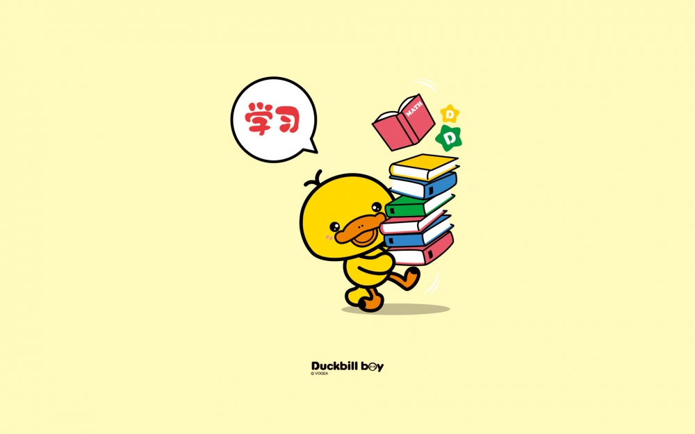 鸭嘴兽男孩开学季系列桌面壁纸