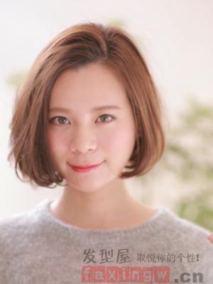 适合圆脸女生的短发发型图片 简单显瘦提人气