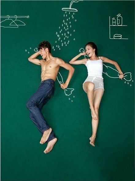 一组创意情侣照，深深的感染了你