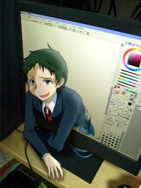 有一天 动漫人物从电脑里出来了