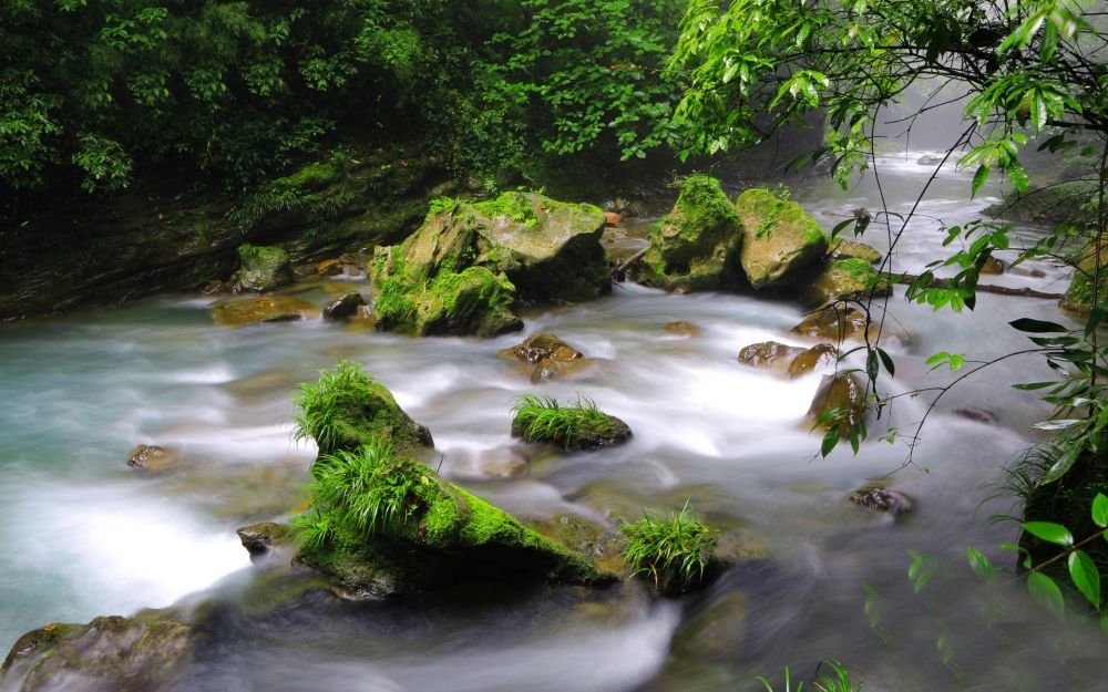 静谧山间溪流美丽风景桌面壁纸 第一辑