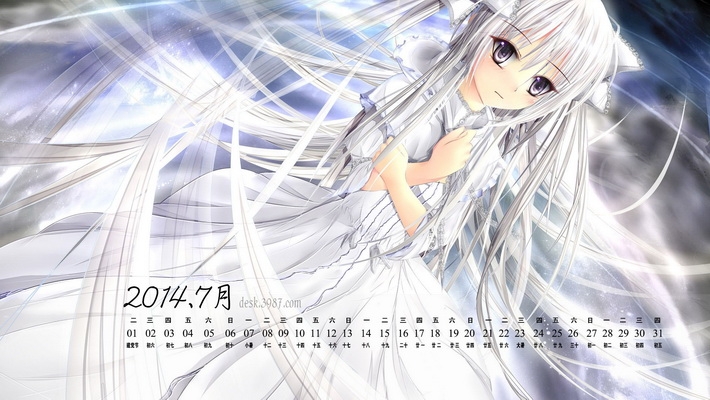 2014年7月日历动漫系列壁纸