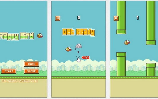 《Flappy Bird》游戏桌面壁纸