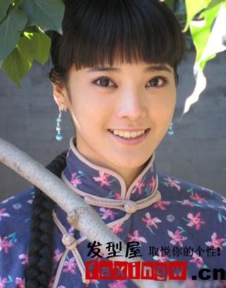 旗袍晚礼服发型图片