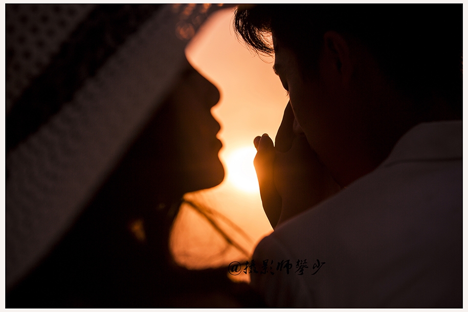 恋夕阳 婚纱照