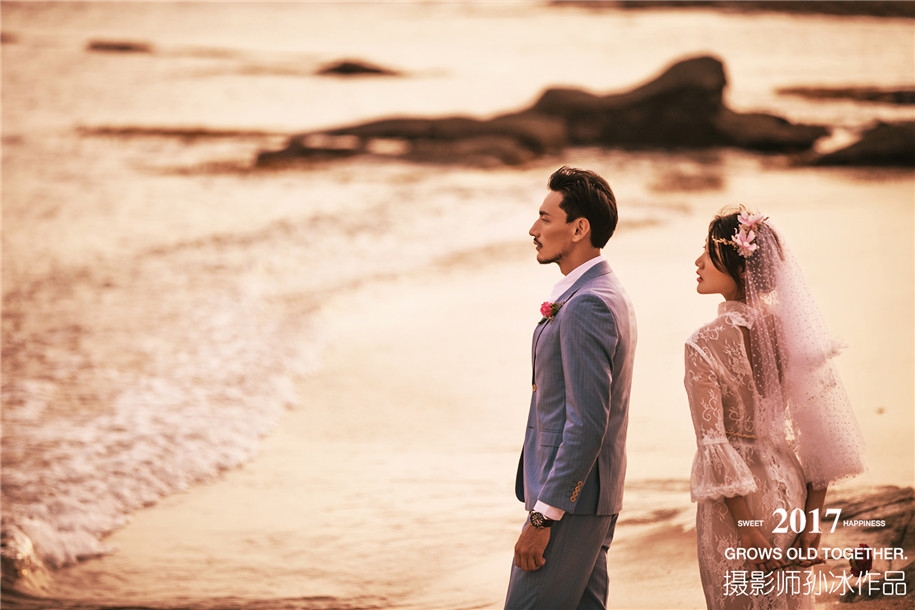 夕阳之恋 婚纱照