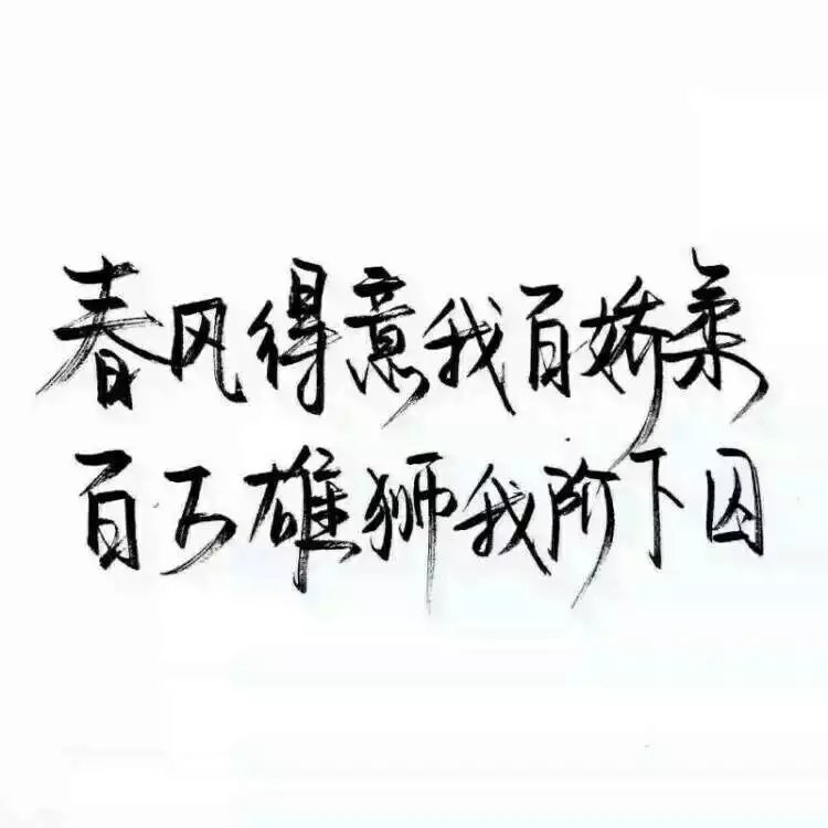 春风得意我百娇柔 百万雄狮我阶下囚