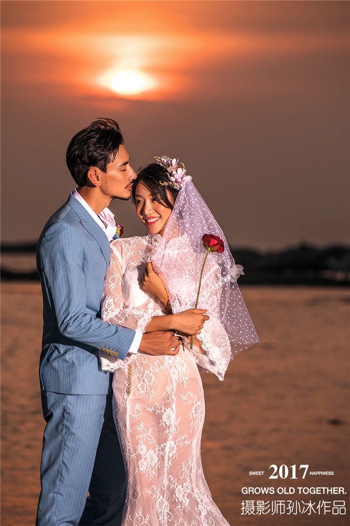 夕阳之恋 婚纱照