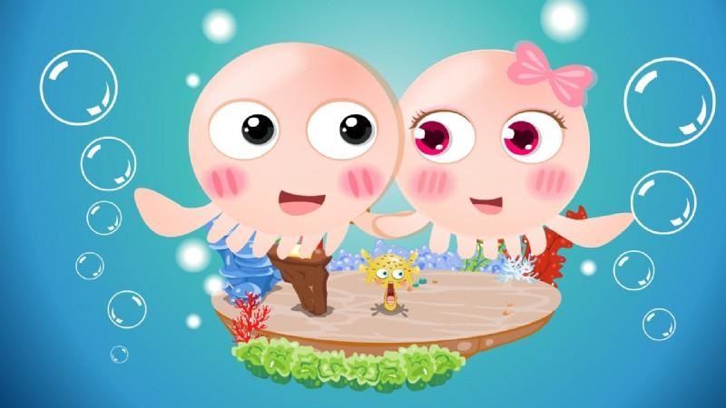 可爱甜蜜的小章鱼情侣