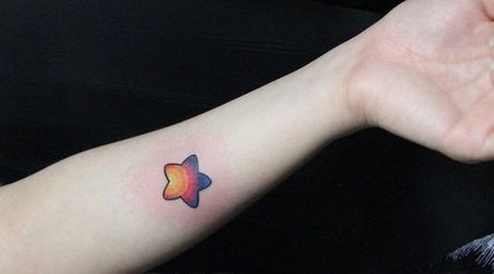 纹身520图库推荐一组手臂五角星文身图片