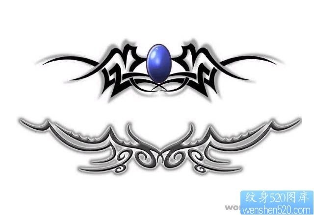 女人腰部图腾纹身图片作品
