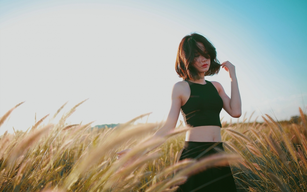 唯美复古风清纯文艺美少女