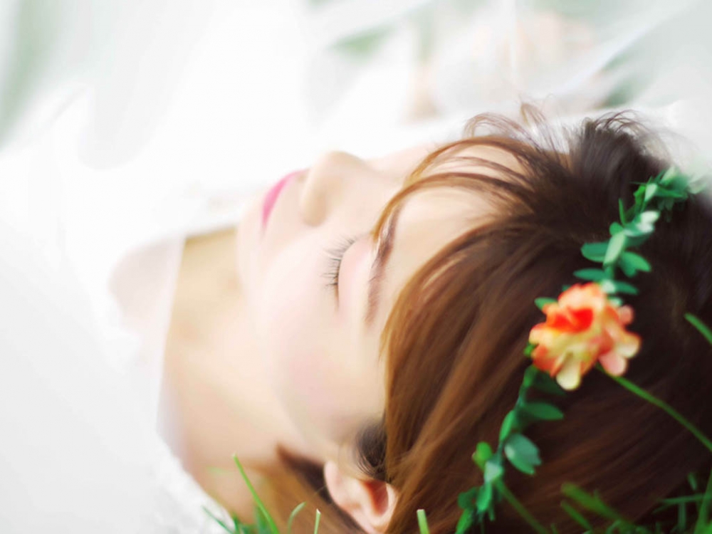 短发美女清新唯美写真集iPad桌面壁纸