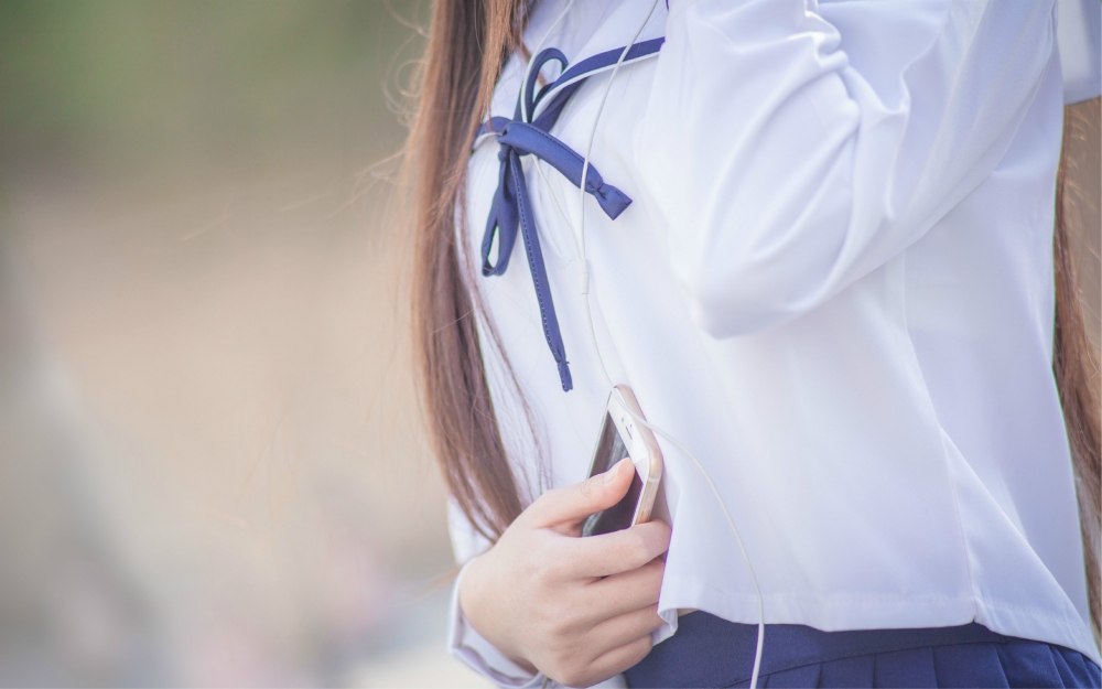 小清新日系JK制服少女唯美写真桌面壁纸图片下载