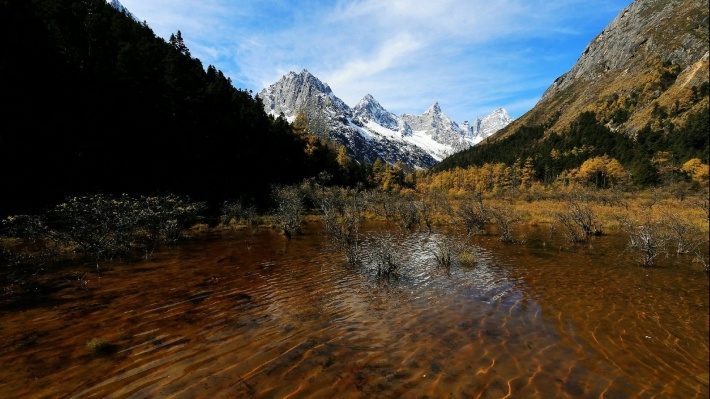 四川毕棚沟冬季风景桌面壁纸
