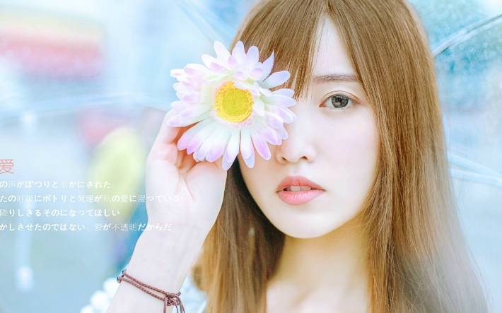 清新美女日系写真桌面壁纸