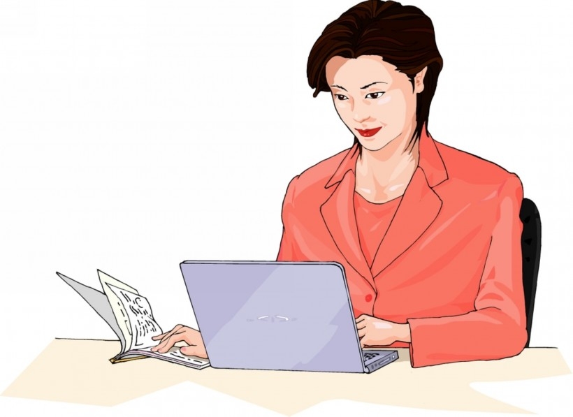 矢量工作场合中职业女性卡通图像