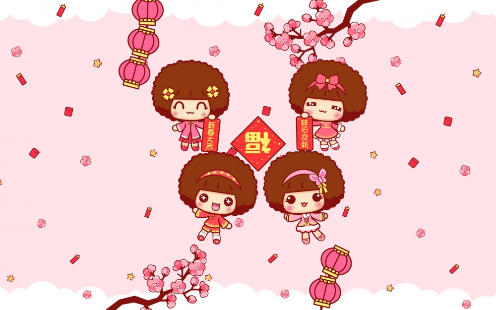2017年新年卡通动画桌面壁纸下载