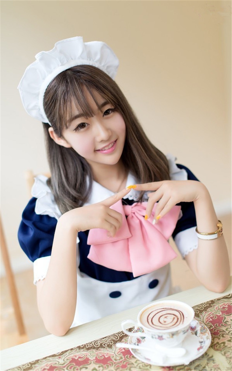 日本可爱美女嫩萝莉女仆装制服诱惑手机壁纸