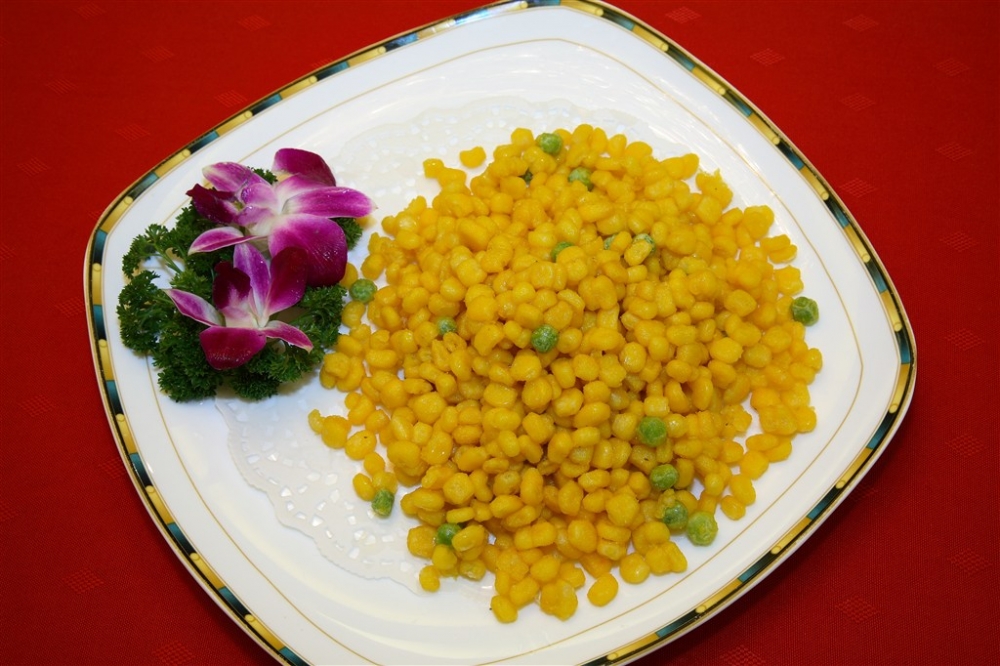 金沙焗粒粒香中式菜品美食素材图片