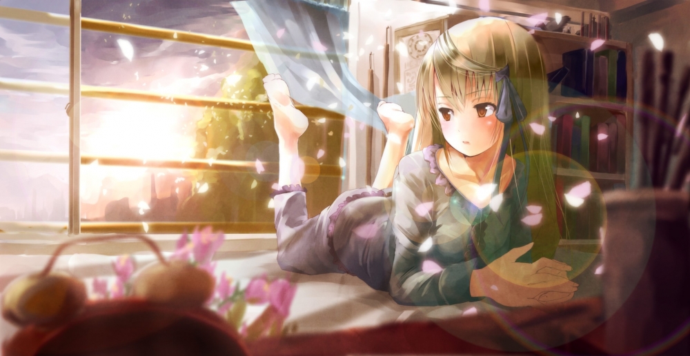 这天是要早睡还是晚起 福利睡衣少女唤你早安