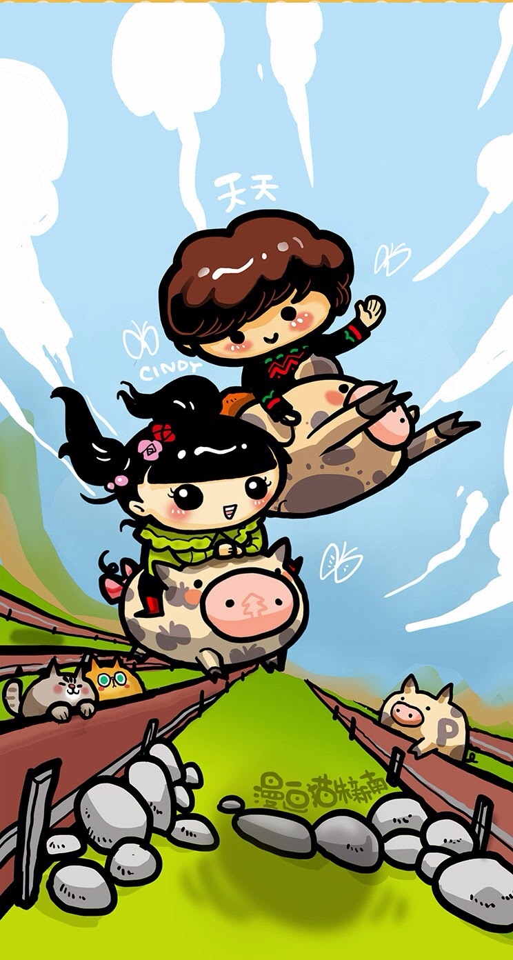 《爸爸去哪儿》Q版高清手机壁纸744*1392