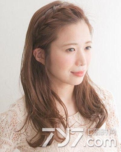 刘海麻花辫的编法图解 简直是美得不要不要的